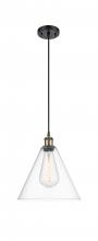  516-1P-BAB-GBC-122 - Berkshire - 1 Light - 12 inch - Black Antique Brass - Cord hung - Mini Pendant