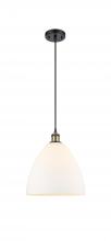  516-1P-BAB-GBD-121 - Bristol - 1 Light - 12 inch - Black Antique Brass - Cord hung - Mini Pendant