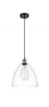  516-1P-BAB-GBD-122 - Bristol - 1 Light - 12 inch - Black Antique Brass - Cord hung - Mini Pendant