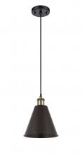  516-1P-BAB-MBC-8-BK - Berkshire - 1 Light - 8 inch - Black Antique Brass - Cord hung - Mini Pendant