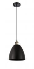 Innovations Lighting 516-1P-BAB-MBD-9-BK-LED - Bristol - 1 Light - 9 inch - Black Antique Brass - Cord hung - Mini Pendant