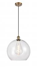  516-1P-BB-G122-14 - Athens - 1 Light - 14 inch - Brushed Brass - Cord hung - Pendant