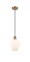  516-1P-BB-G651-8 - Cindyrella - 1 Light - 8 inch - Brushed Brass - Cord hung - Mini Pendant