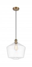  516-1P-BB-G652-12 - Cindyrella - 1 Light - 12 inch - Brushed Brass - Cord hung - Mini Pendant