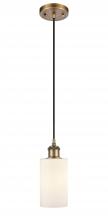 Innovations Lighting 516-1P-BB-G801-LED - Clymer - 1 Light - 4 inch - Brushed Brass - Cord hung - Mini Pendant