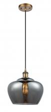 Innovations Lighting 516-1P-BB-G93-L-LED - Fenton - 1 Light - 11 inch - Brushed Brass - Cord hung - Mini Pendant