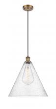  516-1P-BB-GBC-164 - Berkshire - 1 Light - 16 inch - Brushed Brass - Cord hung - Pendant