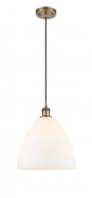  516-1P-BB-GBD-121 - Bristol - 1 Light - 12 inch - Brushed Brass - Cord hung - Mini Pendant