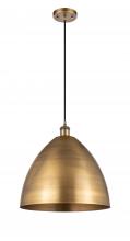  516-1P-BB-MBD-16-BB - Bristol - 1 Light - 16 inch - Brushed Brass - Cord hung - Mini Pendant