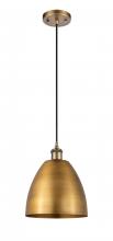  516-1P-BB-MBD-9-BB - Bristol - 1 Light - 9 inch - Brushed Brass - Cord hung - Mini Pendant