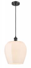  516-1P-BK-G461-12 - Norfolk - 1 Light - 12 inch - Matte Black - Cord hung - Mini Pendant