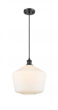  516-1P-BK-G651-12 - Cindyrella - 1 Light - 12 inch - Matte Black - Cord hung - Mini Pendant