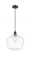  516-1P-BK-G652-12 - Cindyrella - 1 Light - 12 inch - Matte Black - Cord hung - Mini Pendant