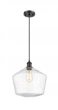  516-1P-BK-G654-12 - Cindyrella - 1 Light - 12 inch - Matte Black - Cord hung - Mini Pendant