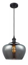 Innovations Lighting 516-1P-BK-G93-L-LED - Fenton - 1 Light - 11 inch - Matte Black - Cord hung - Mini Pendant