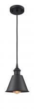  516-1P-BK-M8-LED - Smithfield - 1 Light - 7 inch - Matte Black - Cord hung - Mini Pendant