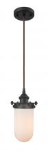  516-1P-OB-CE231-W - Kingsbury - 1 Light - 4 inch - Oil Rubbed Bronze - Cord hung - Mini Pendant