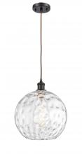 Innovations Lighting 516-1P-OB-G1215-12-LED - Athens Water Glass - 1 Light - 12 inch - Oil Rubbed Bronze - Cord hung - Mini Pendant