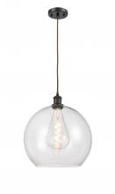  516-1P-OB-G122-14 - Athens - 1 Light - 14 inch - Oil Rubbed Bronze - Cord hung - Pendant