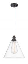  516-1P-OB-GBC-122 - Berkshire - 1 Light - 12 inch - Oil Rubbed Bronze - Cord hung - Mini Pendant