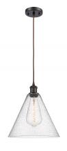  516-1P-OB-GBC-124 - Berkshire - 1 Light - 12 inch - Oil Rubbed Bronze - Cord hung - Mini Pendant