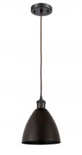 Innovations Lighting 516-1P-OB-MBD-75-OB-LED - Bristol - 1 Light - 8 inch - Oil Rubbed Bronze - Cord hung - Mini Pendant