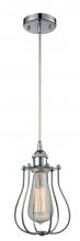  516-1P-PC-CE513 - Muselet - 1 Light - 6 inch - Polished Chrome - Cord hung - Mini Pendant