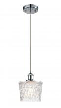  516-1P-PC-G402 - Niagara - 1 Light - 7 inch - Polished Chrome - Cord hung - Mini Pendant