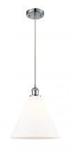  516-1P-PC-GBC-121-LED - Berkshire - 1 Light - 12 inch - Polished Chrome - Cord hung - Mini Pendant