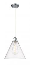  516-1P-PC-GBC-124 - Berkshire - 1 Light - 12 inch - Polished Chrome - Cord hung - Mini Pendant