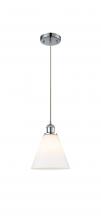  516-1P-PC-GBC-81-LED - Berkshire - 1 Light - 8 inch - Polished Chrome - Cord hung - Mini Pendant