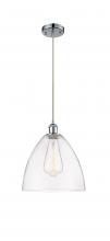  516-1P-PC-GBD-122 - Bristol - 1 Light - 12 inch - Polished Chrome - Cord hung - Mini Pendant