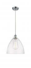  516-1P-PC-GBD-124 - Bristol - 1 Light - 12 inch - Polished Chrome - Cord hung - Mini Pendant