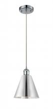  516-1P-PC-MBC-8-PC-LED - Berkshire - 1 Light - 8 inch - Polished Chrome - Cord hung - Mini Pendant