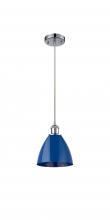  516-1P-PC-MBD-75-BL-LED - Plymouth - 1 Light - 8 inch - Polished Chrome - Cord hung - Mini Pendant