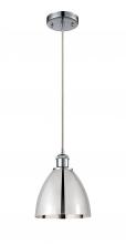  516-1P-PC-MBD-75-PC-LED - Bristol - 1 Light - 8 inch - Polished Chrome - Cord hung - Mini Pendant