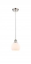 Innovations Lighting 516-1P-PN-G121-6-LED - Athens - 1 Light - 6 inch - Polished Nickel - Cord hung - Mini Pendant