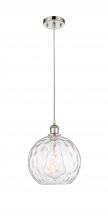  516-1P-PN-G1215-10 - Athens Water Glass - 1 Light - 10 inch - Polished Nickel - Cord hung - Mini Pendant