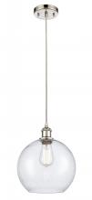  516-1P-PN-G124-10 - Athens - 1 Light - 10 inch - Polished Nickel - Cord hung - Mini Pendant