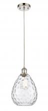  516-1P-PN-G372 - Waverly - 1 Light - 8 inch - Polished Nickel - Cord hung - Mini Pendant