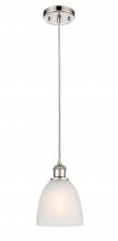  516-1P-PN-G381-LED - Castile - 1 Light - 6 inch - Polished Nickel - Cord hung - Mini Pendant