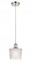  516-1P-PN-G402-LED - Niagara - 1 Light - 7 inch - Polished Nickel - Cord hung - Mini Pendant