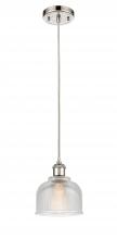 Innovations Lighting 516-1P-PN-G412-LED - Dayton - 1 Light - 6 inch - Polished Nickel - Cord hung - Mini Pendant