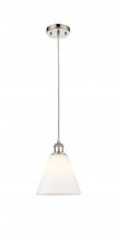  516-1P-PN-GBC-81-LED - Berkshire - 1 Light - 8 inch - Polished Nickel - Cord hung - Mini Pendant