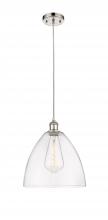  516-1P-PN-GBD-122 - Bristol - 1 Light - 12 inch - Polished Nickel - Cord hung - Mini Pendant