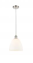  516-1P-PN-GBD-91 - Bristol - 1 Light - 9 inch - Polished Nickel - Cord hung - Mini Pendant