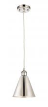  516-1P-PN-MBC-8-PN-LED - Berkshire - 1 Light - 8 inch - Polished Nickel - Cord hung - Mini Pendant