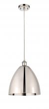  516-1P-PN-MBD-12-PN-LED - Bristol - 1 Light - 12 inch - Polished Nickel - Cord hung - Mini Pendant