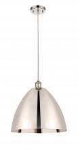  516-1P-PN-MBD-16-PN - Bristol - 1 Light - 16 inch - Polished Nickel - Cord hung - Mini Pendant