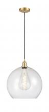  516-1P-SG-G124-14 - Athens - 1 Light - 14 inch - Satin Gold - Cord hung - Pendant